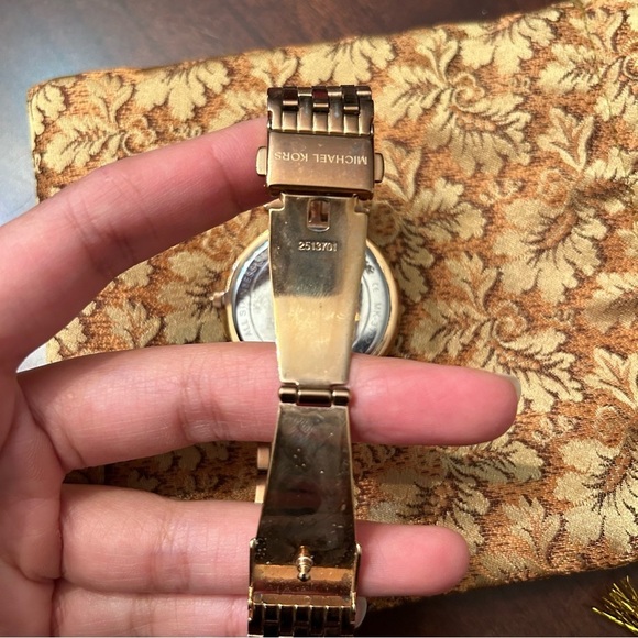 Michael Kors Darci Rose Gold Tone Glitz Stainless Steel Watch